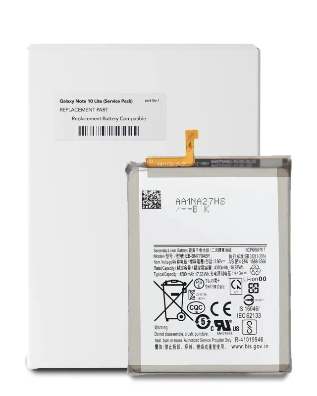 Batterie pour Samsung Galaxy Note 10 Lite (pack service origine)