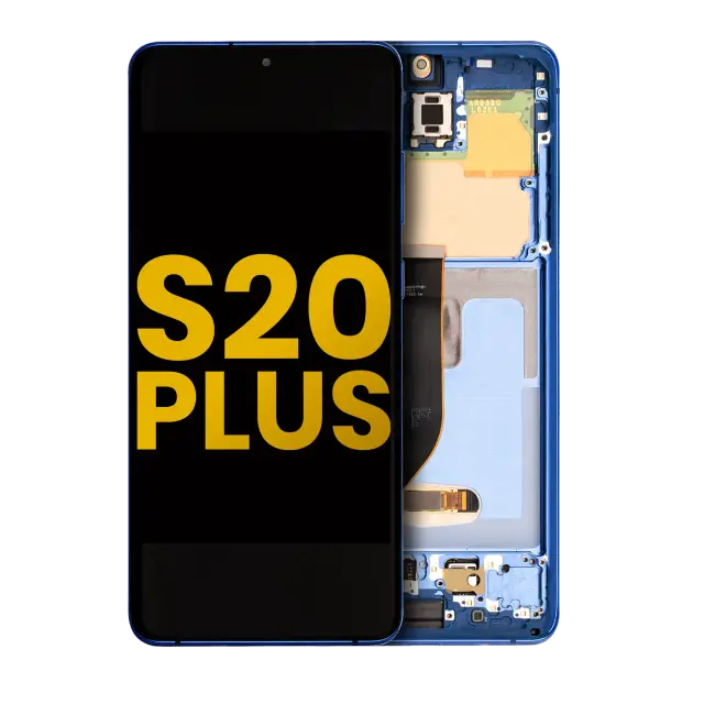 Écran OLED avec châssis pour Samsung Galaxy S20 Plus 5G (reconditionné, Aura Blue)