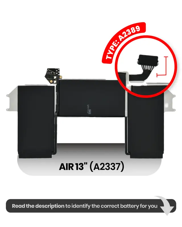 Batterie pour Apple MacBook Air 13" A2337 (2020) M1