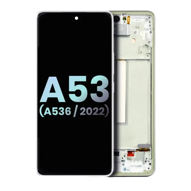 Écran OLED avec châssis pour Samsung Galaxy A53 5G (A536 / 2022) (pack service origine, blanc)