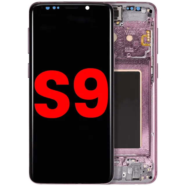 Écran OLED avec châssis pour Samsung Galaxy S9 (compatible premium, Lilac Purple)