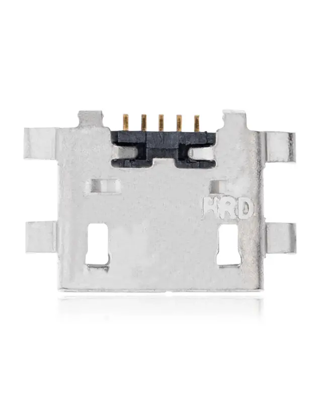 Connecteur de charge à souder — format Micro B, 5 broches, 6 points de fixation (C097)