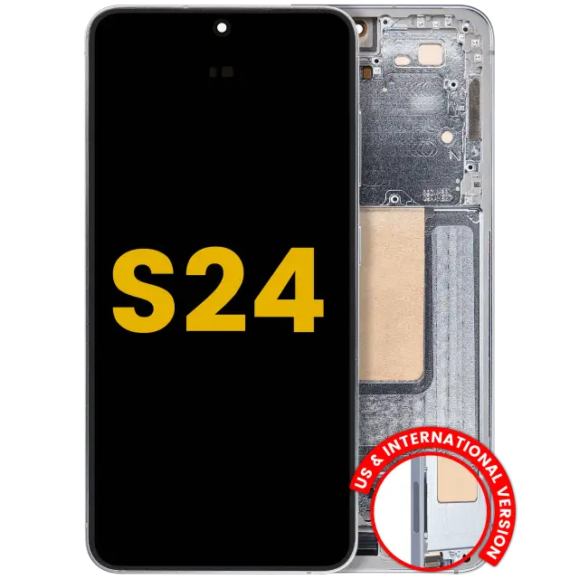 Écran OLED avec châssis pour Samsung Galaxy S24 5G (version US & internationale, reconditionné, Sapphire Blue)