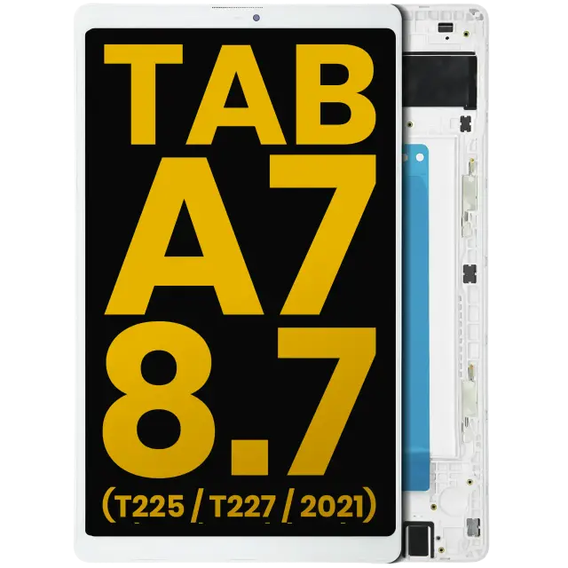 Écran pour Samsung Galaxy Tab A7 Lite 8.7" (2021) (T225 / T227) (Cellular Version, reconditionné, blanc)