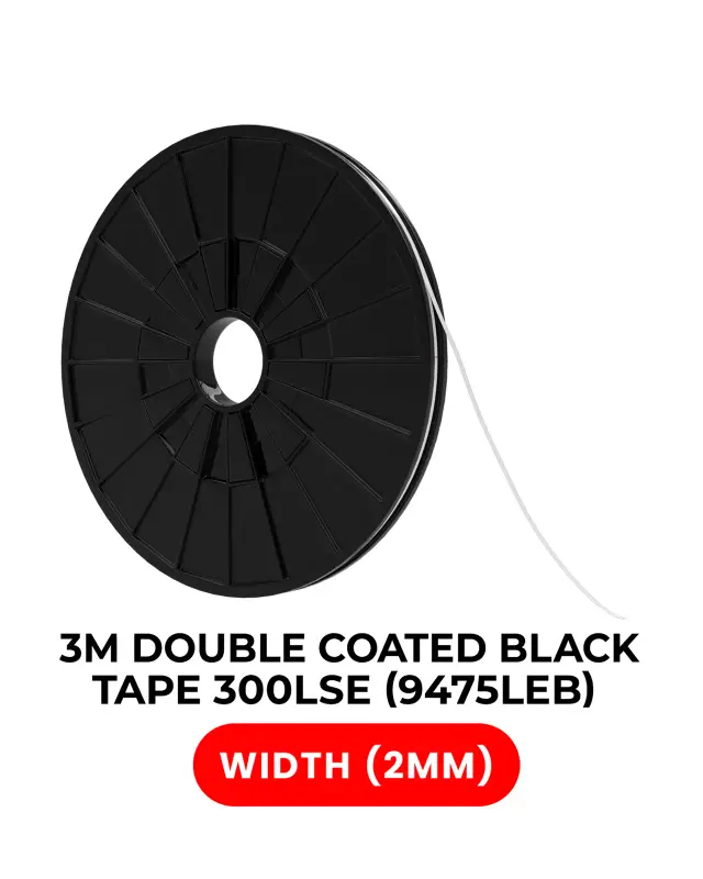 Ruban adhésif double face polyester haute résistance 3M 9475LEB (300LSE) — 2 mm × 25 m