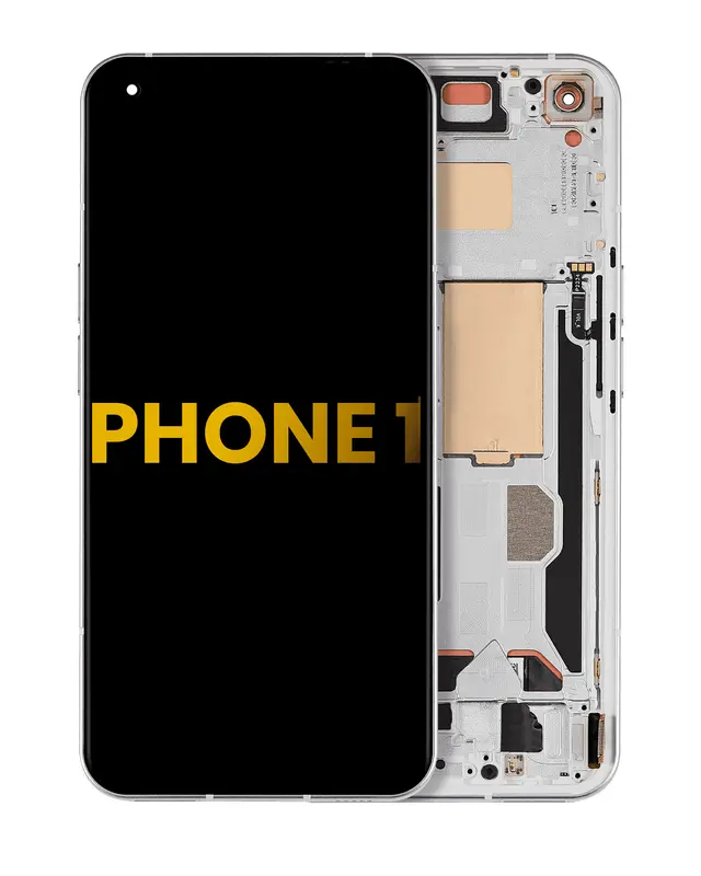 Écran OLED avec châssis pour Nothing Phone 1 (reconditionné, blanc)