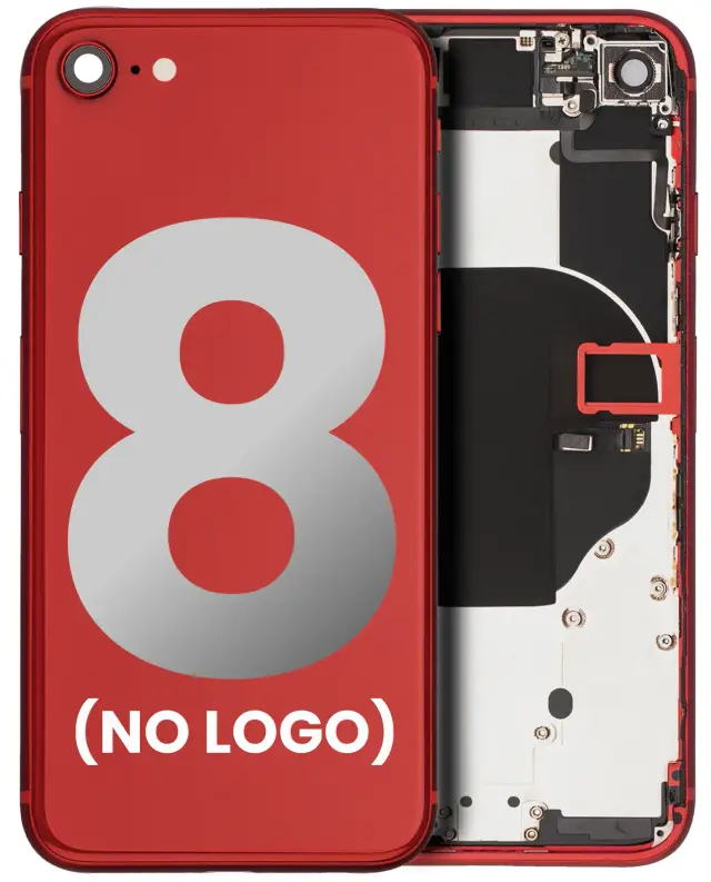 Châssis pour Apple iPhone 8 (sans logo, compatible premium, rouge)
