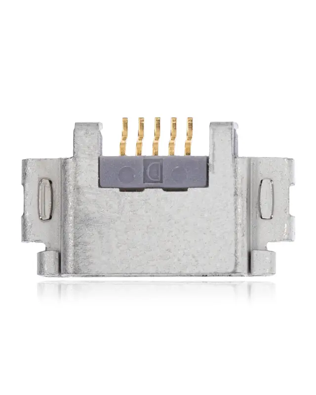 Connecteur de charge à souder — format Micro A, 5 broches, 6 points de fixation (C256)