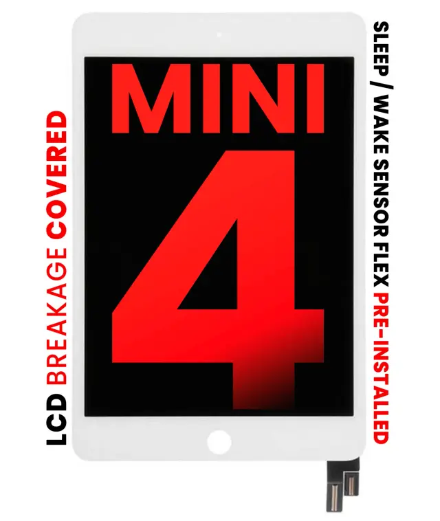 Écran pour Apple iPad Mini 4 (Aftermarket Pro: XO7) (blanc)