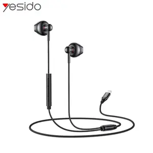 Écouteurs Filaires Lightning Yesido YH48 (sans Bluetooth) Noir