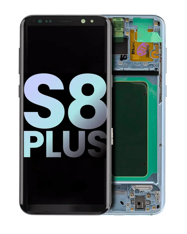 Écran OLED avec châssis pour Samsung Galaxy S8 Plus (pack service origine, Coral Blue)