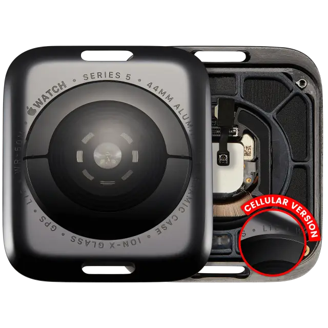 Vitre arrière pour Apple Watch Series 5 (44mm) (LET Version, Aluminum / Space Black)