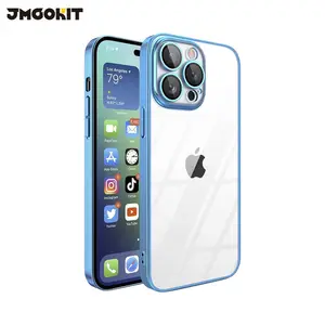 Coque de Protection Crystal Glass JMGOKIT pour Apple iPhone 16 Pro Bleu