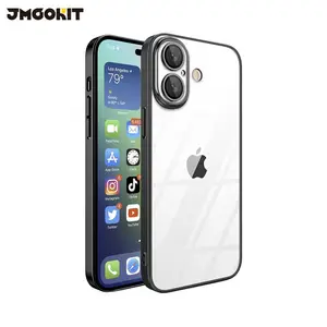 Coque de Protection Crystal Glass JMGOKIT pour Apple iPhone 16 Noir