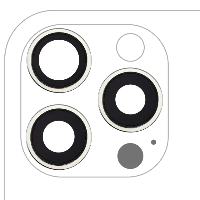 Lentille de caméra arrière avec support et anneau pour Apple iPhone 16 Pro / 16 Pro Max (lot de 3, premium, titane naturel)