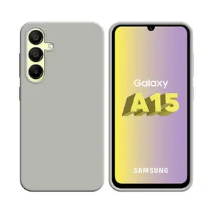 Coque Silicone Compatible pour Samsung Galaxy A15 5G A156B (#9) Blanc