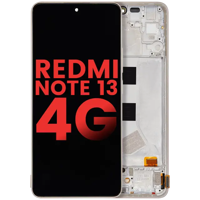 Écran OLED avec châssis pour Xiaomi Redmi Note 13 4G (compatible premium, Ocean Sunset)