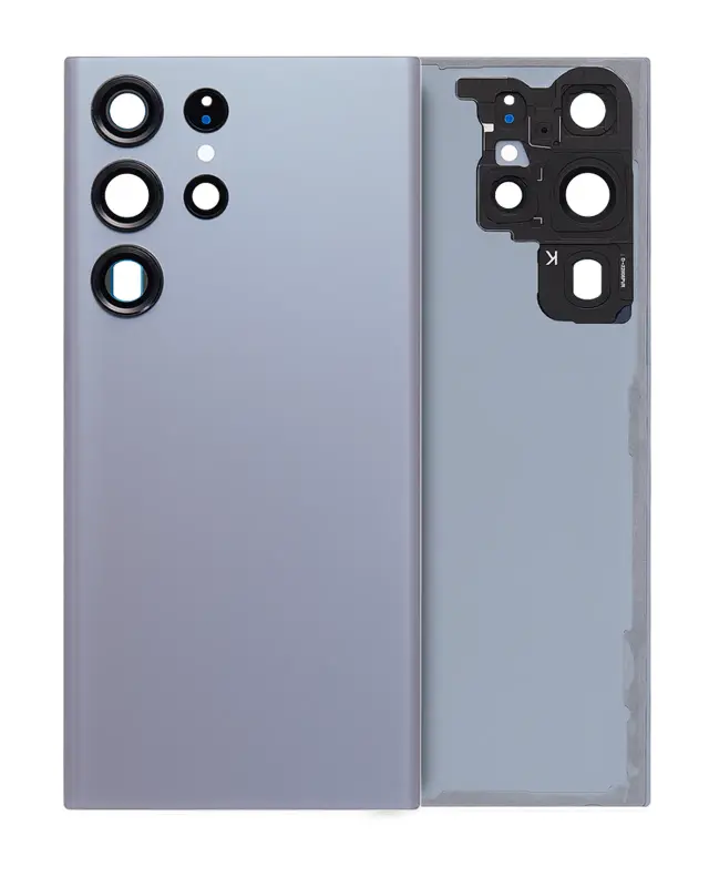 Vitre arrière pour Samsung Galaxy S23 Ultra (pack service origine, graphite)