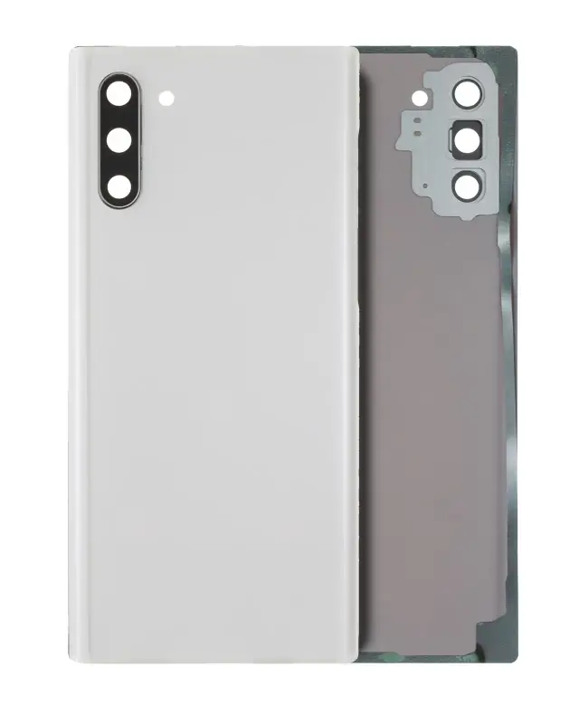 Vitre arrière pour Samsung Galaxy Note 10 (pack service origine, Aura White)