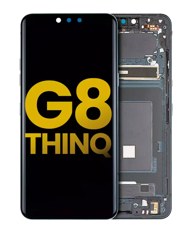 Écran OLED avec châssis pour LG G8 ThinQ (reconditionné, Aurora Black)