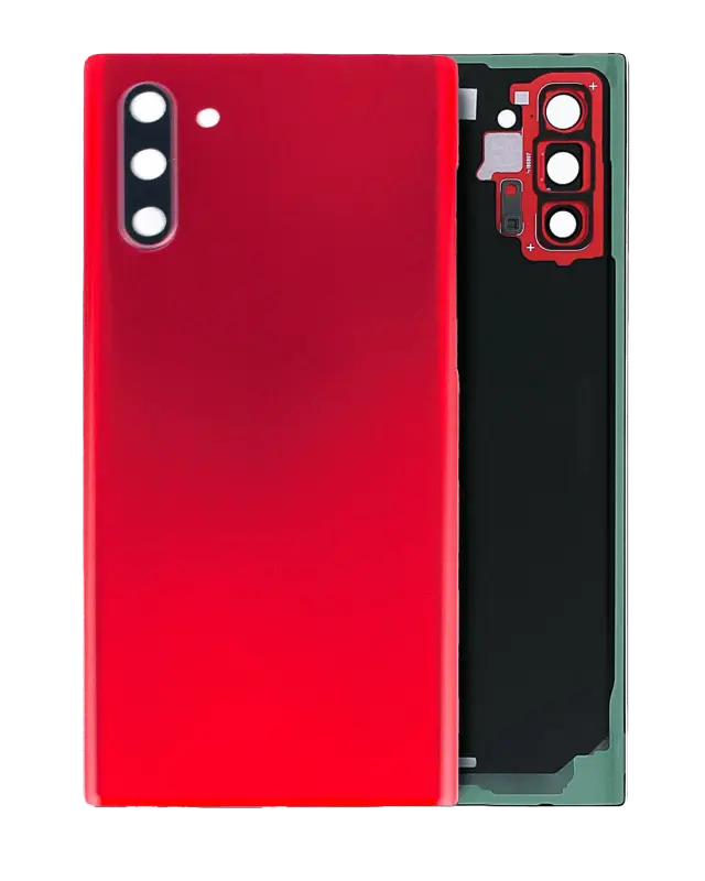 Vitre arrière pour Samsung Galaxy Note 10 (pack service origine, Aura Red)
