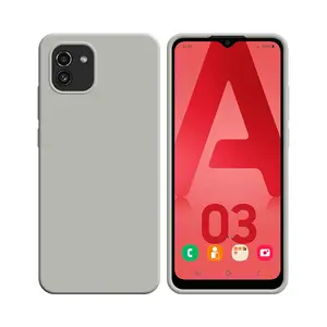 Coque Silicone Compatible pour Samsung Galaxy A03 A035F (#9) Blanc
