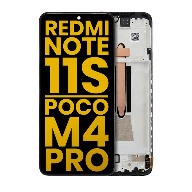 Écran OLED avec châssis pour Xiaomi Redmi Note 11S 4G / Poco M4 Pro 4G (reconditionné, toutes couleurs)