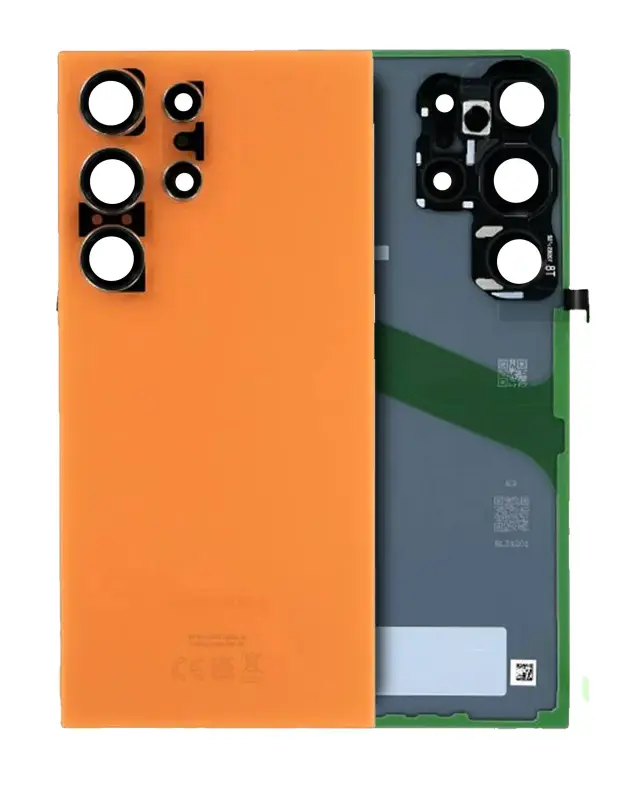 Vitre arrière pour Samsung Galaxy S24 Ultra (pack service origine, Titanium Orange)