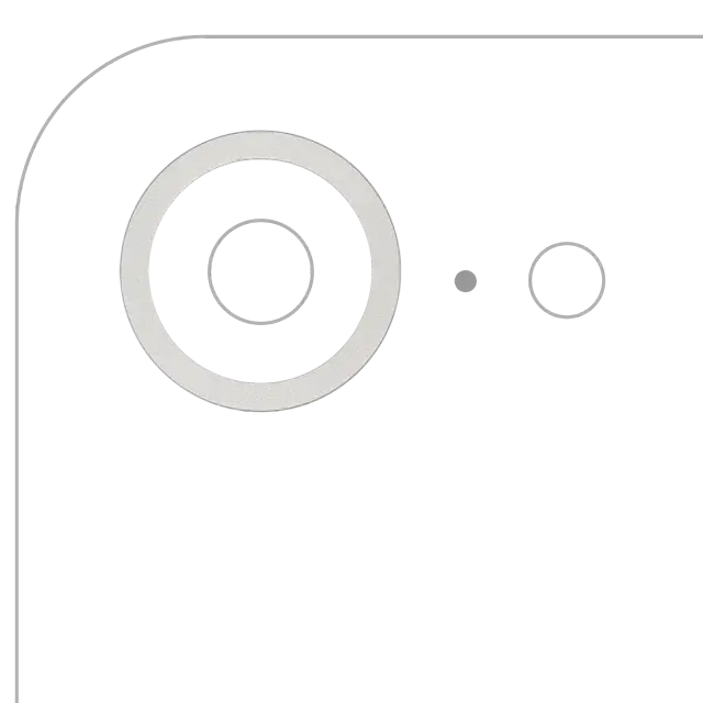 Anneau de contour de caméra arrière pour Apple iPhone 16e / 17e (blanc)
