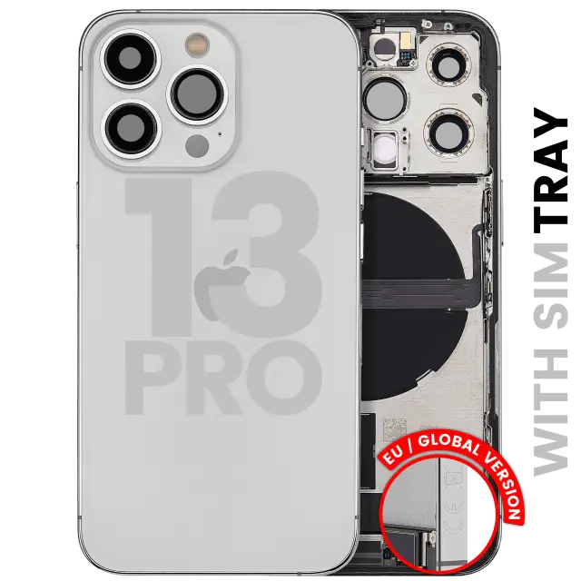 Châssis pour Apple iPhone 13 Pro (version EU, origine d'occasion — grade A, argent)