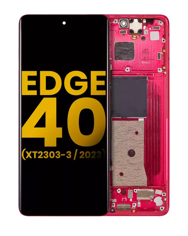 Écran OLED avec châssis pour Motorola Moto Edge 40 (XT2303-3 / 2023) (reconditionné, Viva Magenta)