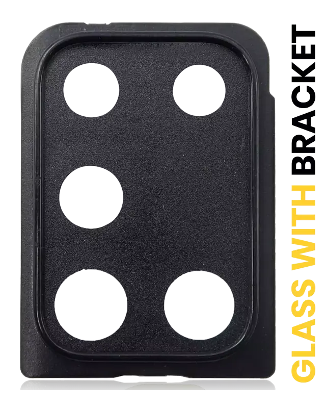 Lentille de caméra arrière avec support pour Samsung Galaxy A21S (A217 / 2020) (noir)