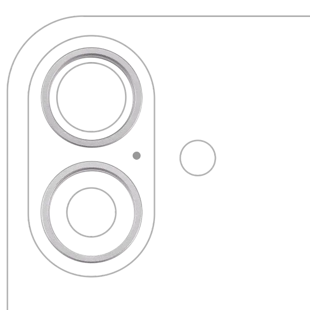 Anneau de contour de caméra arrière pour Apple iPhone 16 / 16 Plus (lot de 2, blanc, lot de 10)