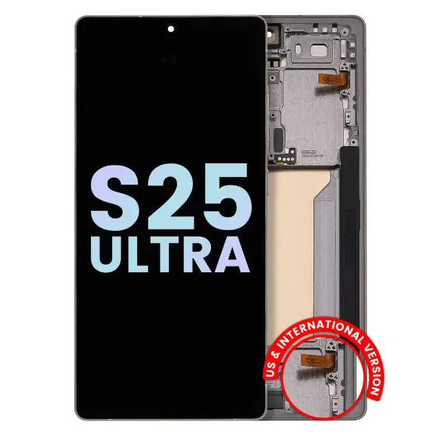 Écran OLED avec châssis pour Samsung Galaxy S25 Ultra 5G (pack service origine, version US & internationale, Titanium Pink Gold / Jade Green / Grey)
