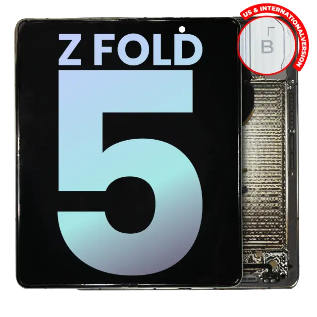 Écran OLED intérieur avec châssis pour Samsung Galaxy Z Fold 5 5G (version US & internationale, pack service origine, Cream)
