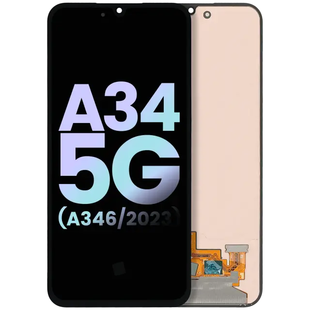 Écran OLED sans châssis pour Samsung Galaxy A34 5G (A346 / 2022) (pack service origine, toutes couleurs)