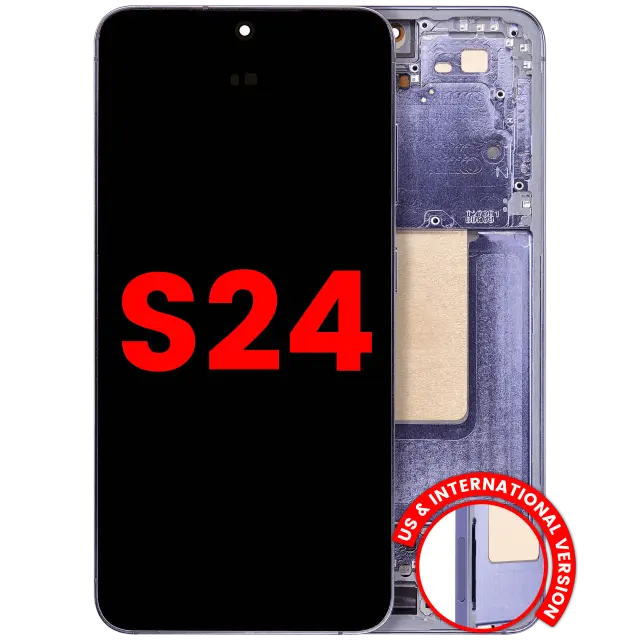 Écran OLED avec châssis pour Samsung Galaxy S24 5G (version US & internationale, compatible premium, Cobalt Violet)