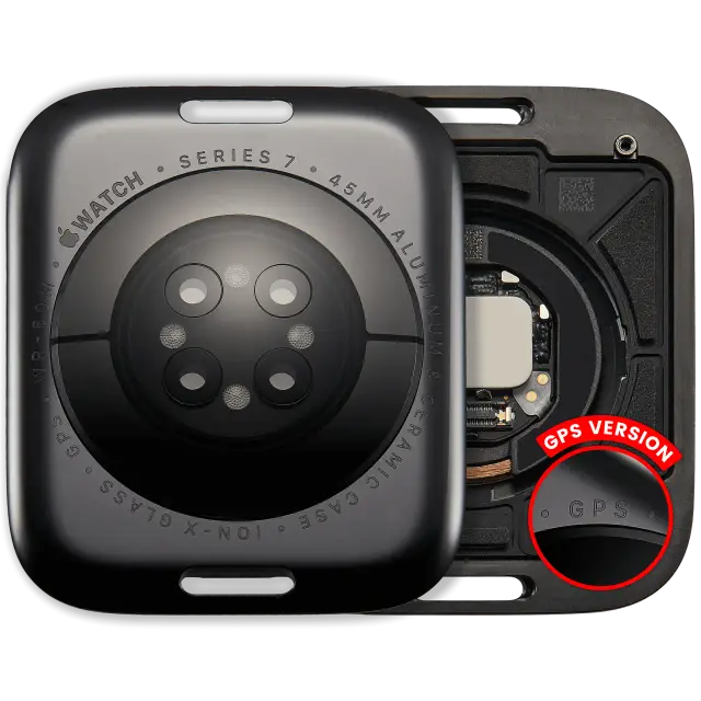 Vitre arrière pour Apple Watch Series 7 (45mm) (version GPS, Aluminum / Space Black)