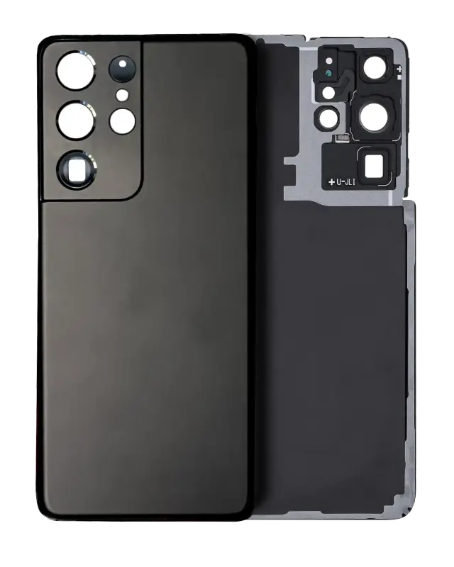 Vitre arrière pour Samsung Galaxy S21 Ultra (pack service origine, noir fantôme)