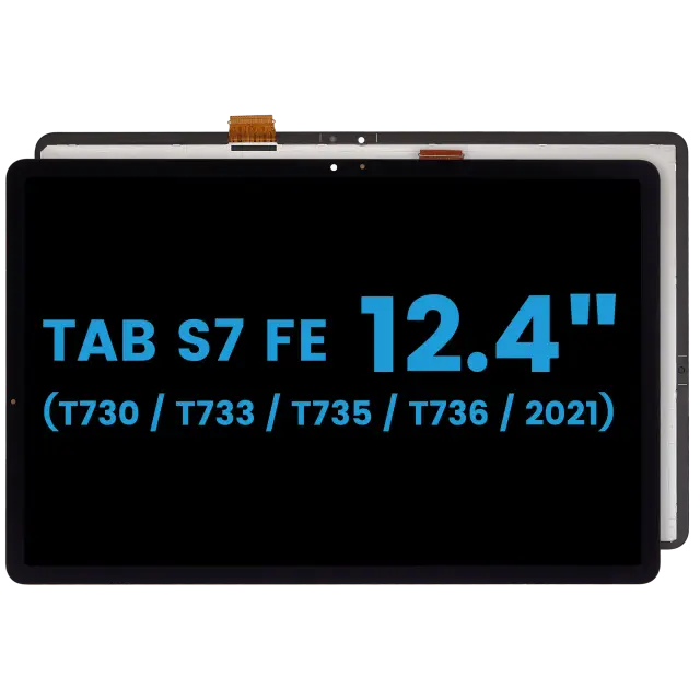 Écran pour Samsung Galaxy Tab S7 FE 12.4"(T730 / T733 / T735 / T736) (2021) (compatible, noir)