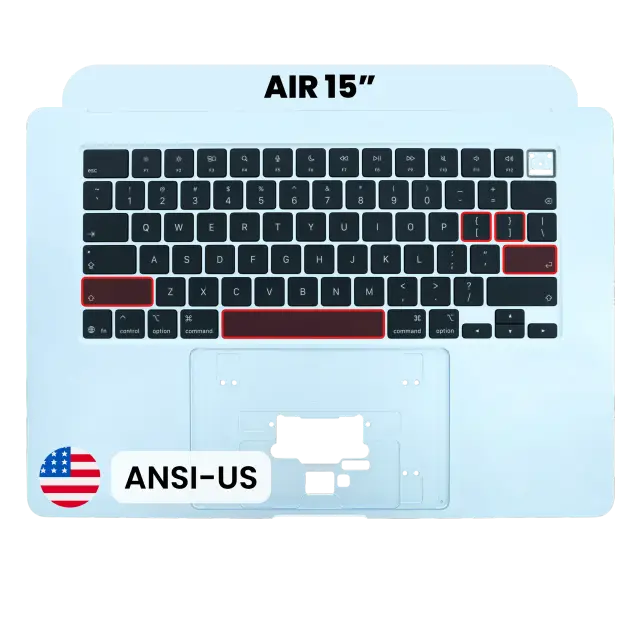Châssis supérieur avec clavier ANSI US pour Apple MacBook Air 15" A3448 (2026) (origine, bleu ciel)