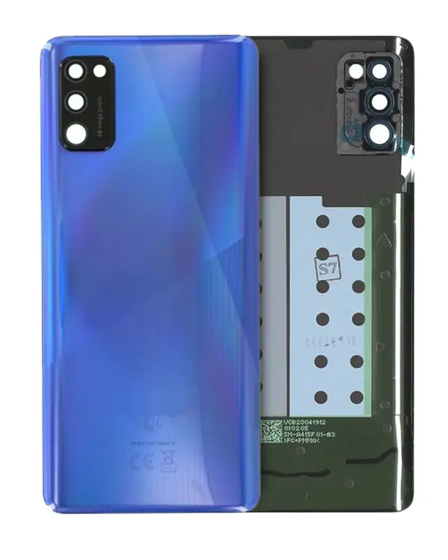 Vitre arrière pour Samsung Galaxy A41 (A415 / 2020) (pack service origine, Prism Crush Blue)