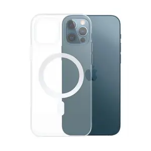 Coque Silicone MagSafe Compatible pour Apple iPhone 12 Pro Max Transparent