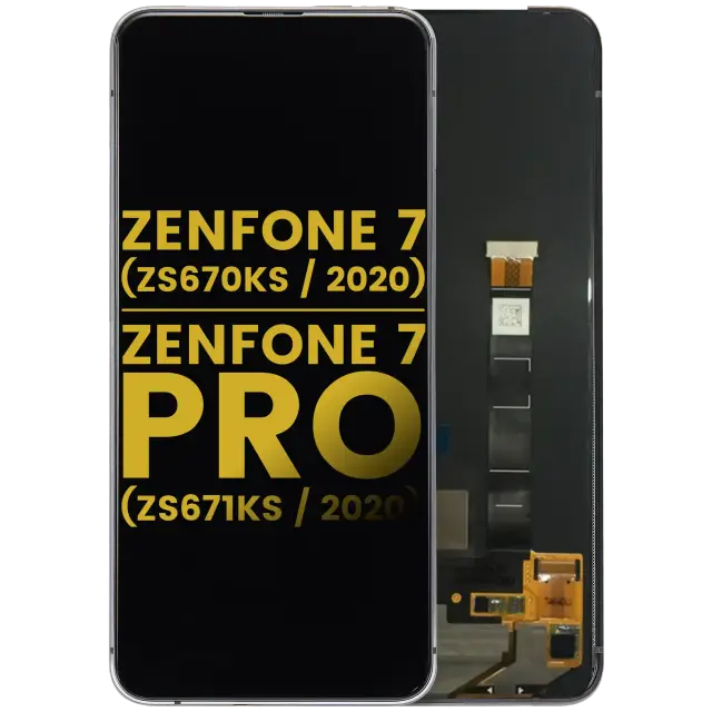 Écran OLED sans châssis pour Asus ZenFone 7 (ZS670KS / 2020) / ZenFone 7 Pro (ZS671KS / 2020) (reconditionné, noir)
