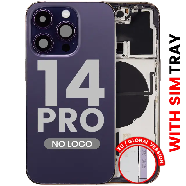 Châssis pour Apple iPhone 14 Pro (version EU, compatible premium, Deep Purple)