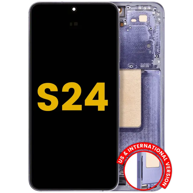 Écran OLED avec châssis pour Samsung Galaxy S24 5G (version US & internationale, reconditionné, Cobalt Violet)