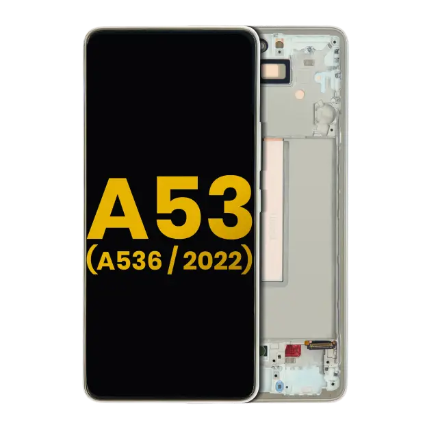Écran OLED avec châssis pour Samsung Galaxy A53 5G (A536 / 2022) (reconditionné, blanc)