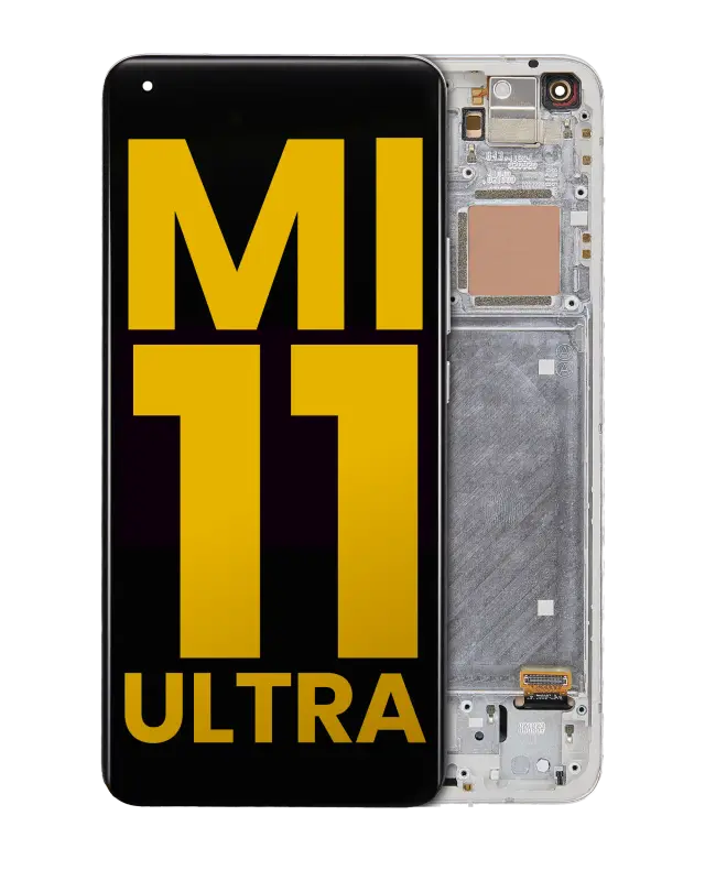 Écran OLED avec châssis pour Xiaomi Mi 11 Pro / Mi 11 Ultra (reconditionné, Ceramic White)