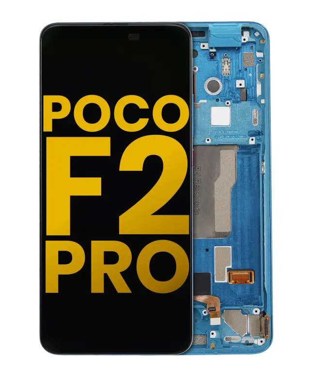 Écran OLED avec châssis pour Xiaomi Poco F2 Pro / Redmi K30 Pro (reconditionné, Neon Blue)