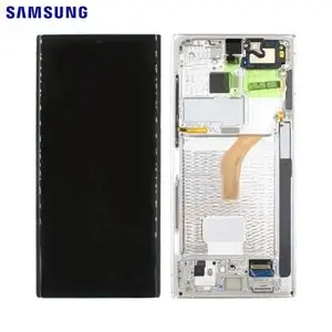 Écran Tactile Original Samsung Galaxy S22 Ultra S908 GH82-27488C GH82-27489C Blanc